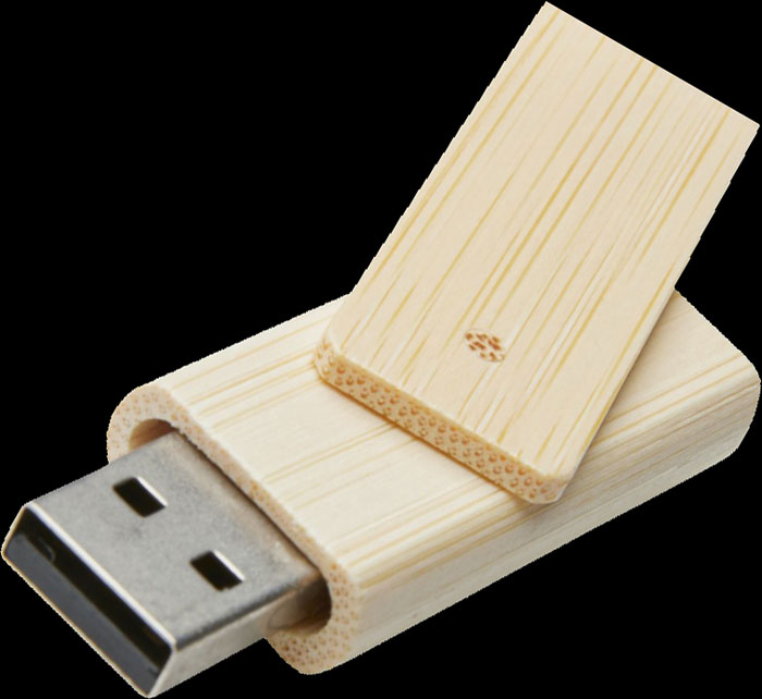 Chiavetta USB in legno a rotazione Woody