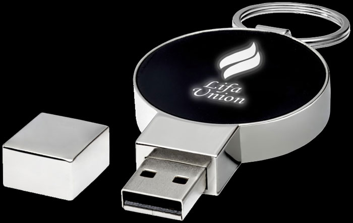 Chiavetta USB con logo luminoso