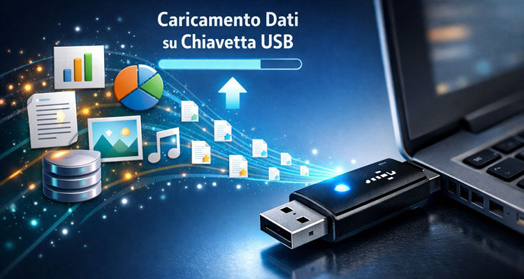 Caricamento dati su chiavette usb